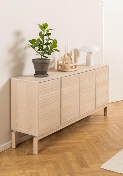 Bufet Linley, Alb, 80x180x40 cm