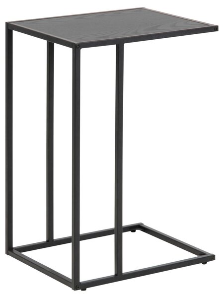 Masuta laterala Seaford, Negru, 63x43x35 cm