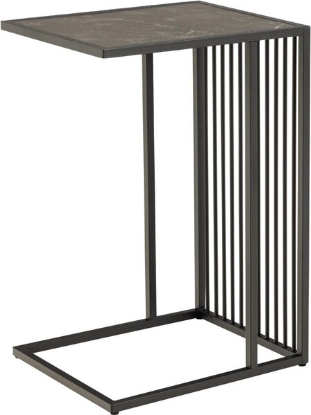 Masuta laterala Strington, Negru, 63x43x35 cm