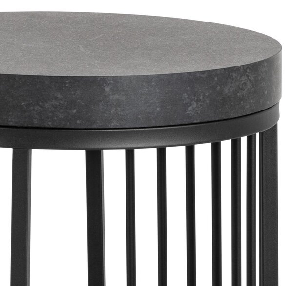 Noptiera Strington, Negru, 65x35x35 cm