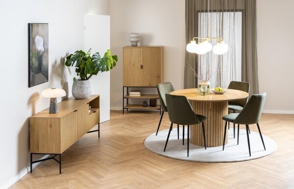 Masa dining Yale, Natural, 75x120x120 cm