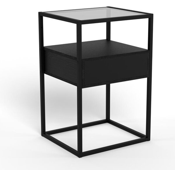 Noptiera Randolf, Gri, 60x40x35 cm
