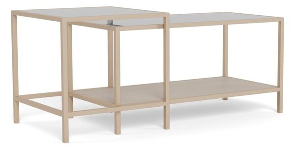 Set 2 piese Masute de cafea Seaford, Transparent, 50x90x50 cm