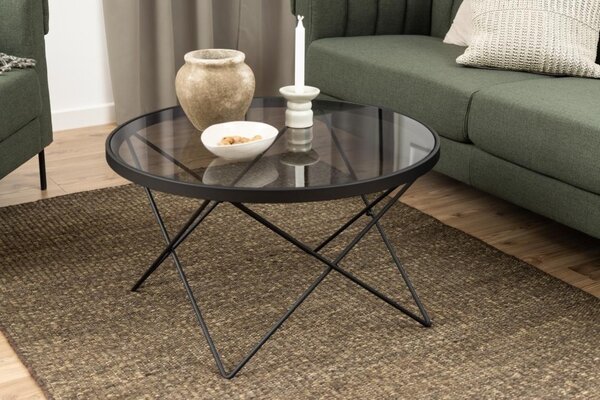 Masuta de cafea Cuxton, Gri, 45x80x80 cm