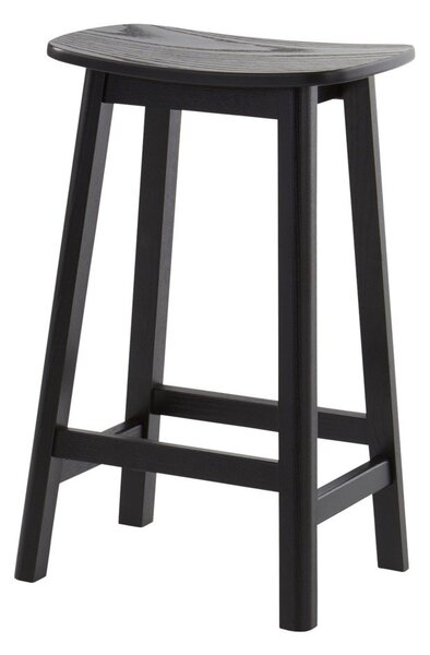 Черен бар стол от масивен ясен (височина на седалката 65 cm) Selene – Jotex