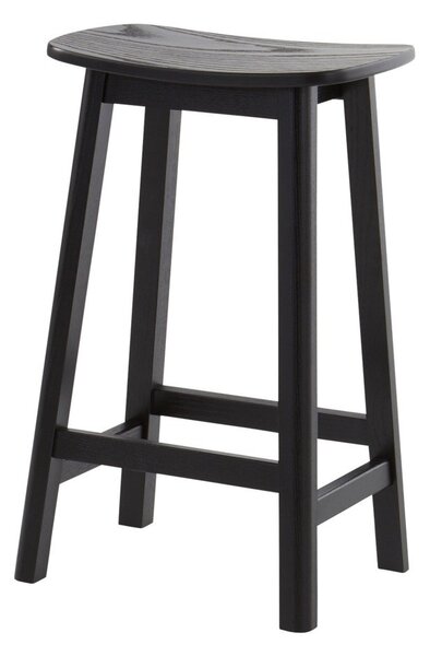 Черен бар стол от масивен ясен (височина на седалката 65 cm) Selene – Jotex