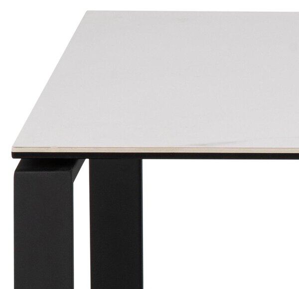 Set 2 piese Masute de cafea Katrine, Alb, 45x115x69 cm