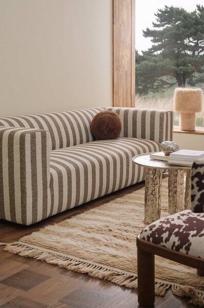 Кафяв/кремав шенилов диван 220 cm Lisa – Ellos Home