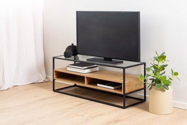 Comoda TV Randolf, Transparent, 45x120x40 cm