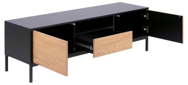 Comoda TV Seaford V1, Negru, 45x140x40 cm