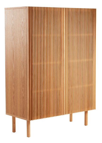 Шкафче от декор от ясен с отвор за кабели в естествен цвят 100x140x45 cm Sion – Jotex