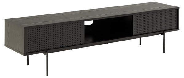 Comoda TV Angus, Negru, 44.5x180x40 cm