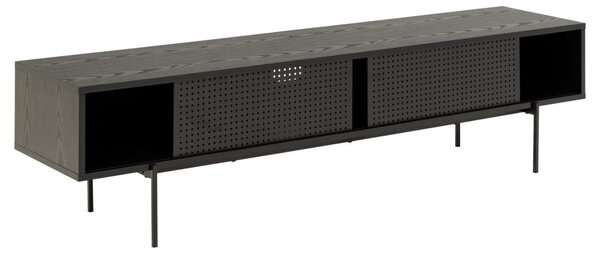 Comoda TV Angus, Negru, 44.5x180x40 cm