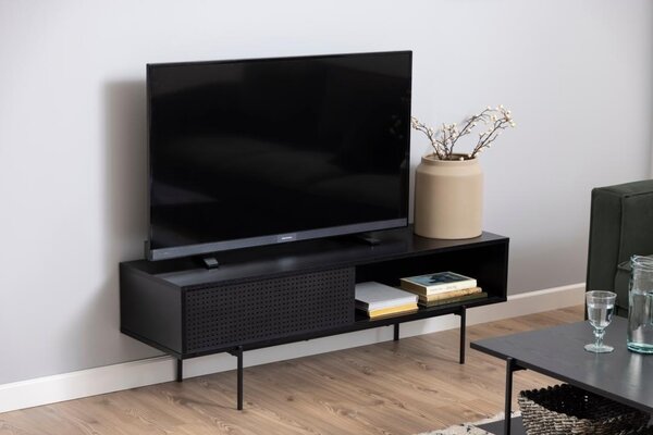 Comoda TV Angus, Negru, 44.5x140x40 cm