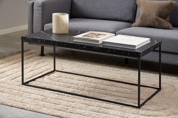 Masuta de cafea Barossa, Negru, 45x110x55 cm