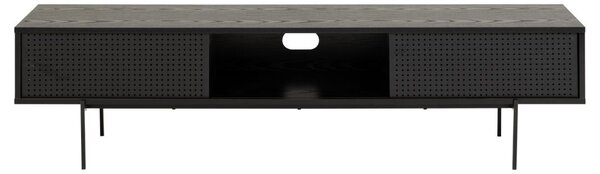 Comoda TV Angus, Negru, 44.5x180x40 cm