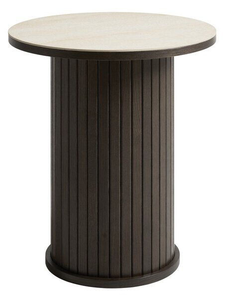 Кръгла странична масичка с керамичен плот ø 50 cm Enna – Unique Furniture