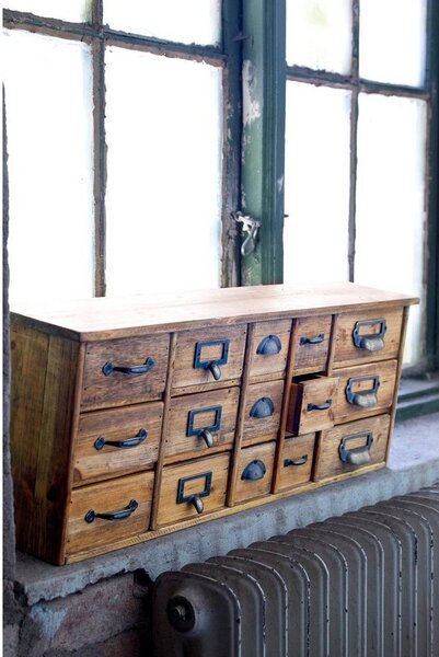 Висящ скрин от масивен бор в светло естествен цвят 67x25x14 cm Klas – Ellos Home