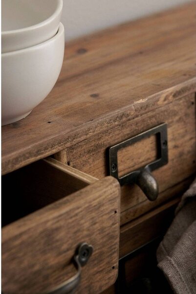 Висящ скрин от масивен бор в светло естествен цвят 67x25x14 cm Klas – Ellos Home