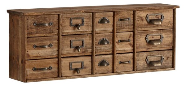 Висящ скрин от масивен бор в светло естествен цвят 67x25x14 cm Klas – Ellos Home