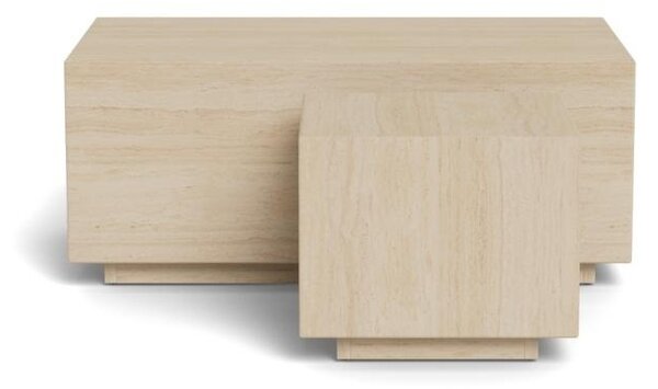 Set 2 piese Masute de cafea Dice, Bej, 42x100x60 cm