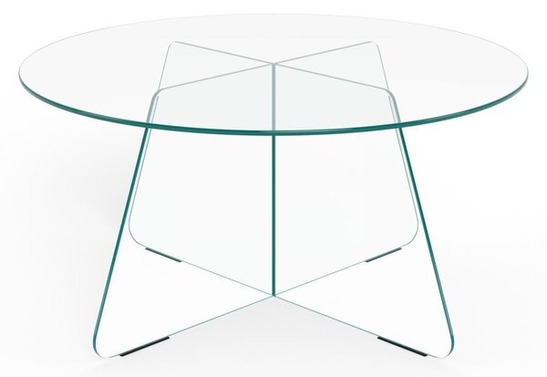 Masuta de cafea Samos, Transparent, 40x80x80 cm