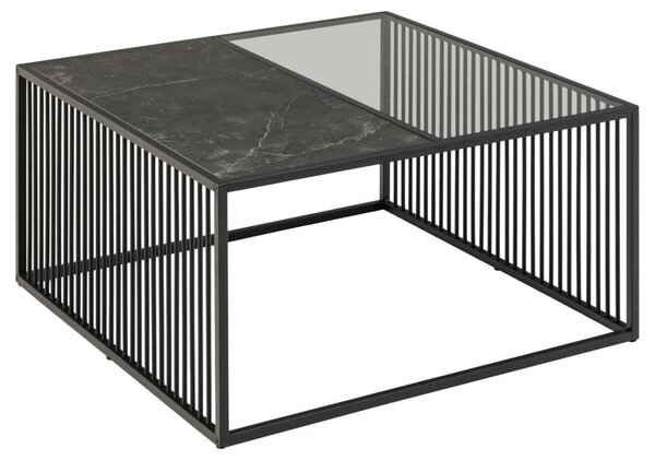 Masuta de cafea Strington, Negru, 40x80x80 cm