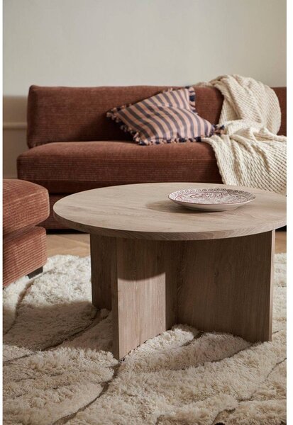 Кръгла масичка за кафе от МДФ в светло естествен цвят ø 85 cm Poppy – Ellos Home