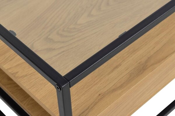 Masuta de cafea Randolf, Transparent, 40x80x80 cm