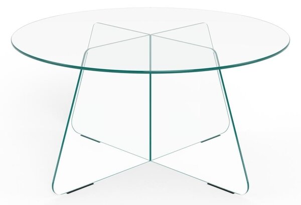 Masuta de cafea Samos, Transparent, 40x80x80 cm