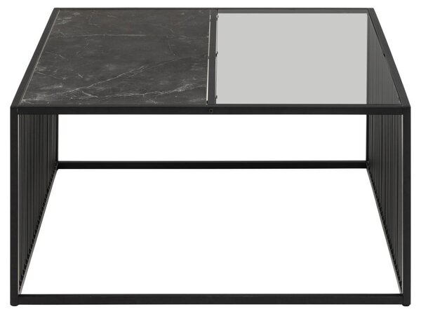 Masuta de cafea Strington, Negru, 40x80x80 cm
