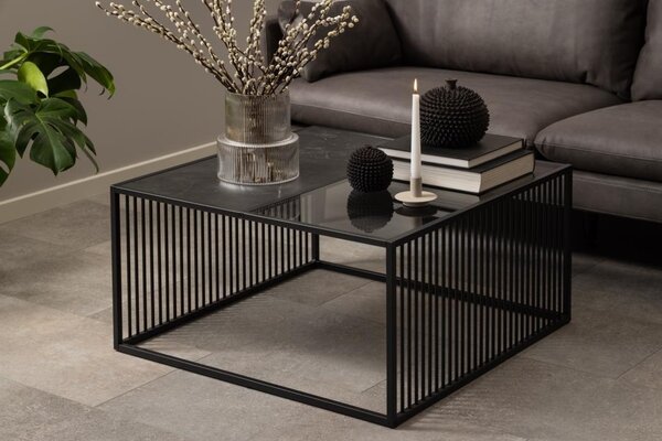 Masuta de cafea Strington, Negru, 40x80x80 cm