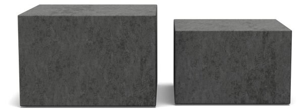 Set 2 piese Masute de cafea Dice, Negru, 40x58x58 cm