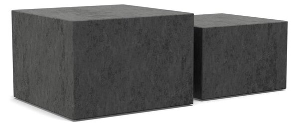 Set 2 piese Masute de cafea Dice, Negru, 40x58x58 cm