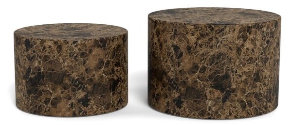 Set 2 piese Masute de cafea Dice V1, Maro, 40x58x58 cm