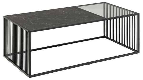 Masuta de cafea Strington, Negru, 40x120x60 cm