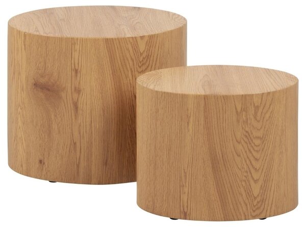 Set 2 piese Masute de cafea Mice, Natural, 40x33x48 cm