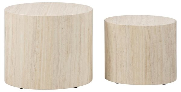 Set 2 piese Masute de cafea Mice, Bej, 40x33x48 cm