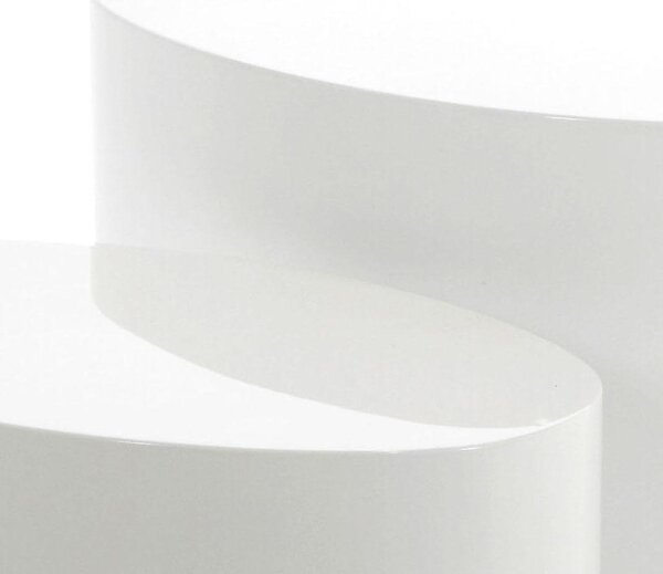 Set 2 piese Masute de cafea Mice V1, Alb, 40x33x48 cm