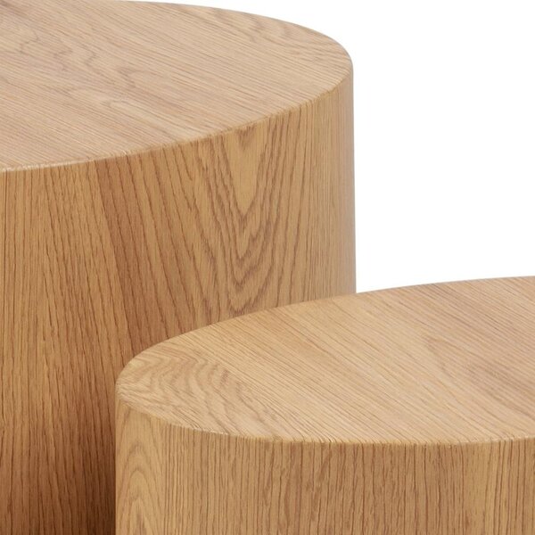 Set 2 piese Masute de cafea Mice, Natural, 40x33x48 cm