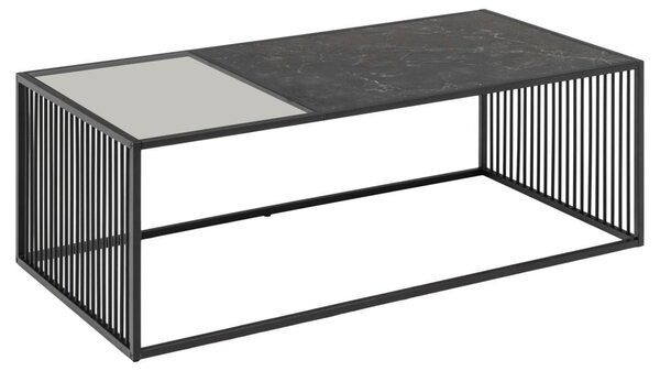 Masuta de cafea Strington, Negru, 40x120x60 cm