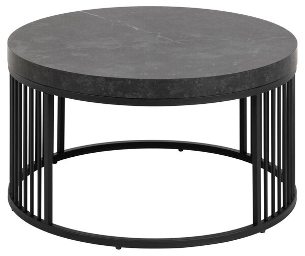 Masuta de cafea Strington, Negru, 35x65x65 cm