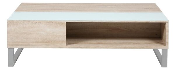 Masuta de cafea Azalea, Alb, 35x110x60 cm