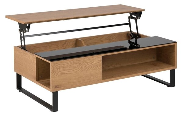 Masuta de cafea Azalea, Negru, 35x110x60 cm