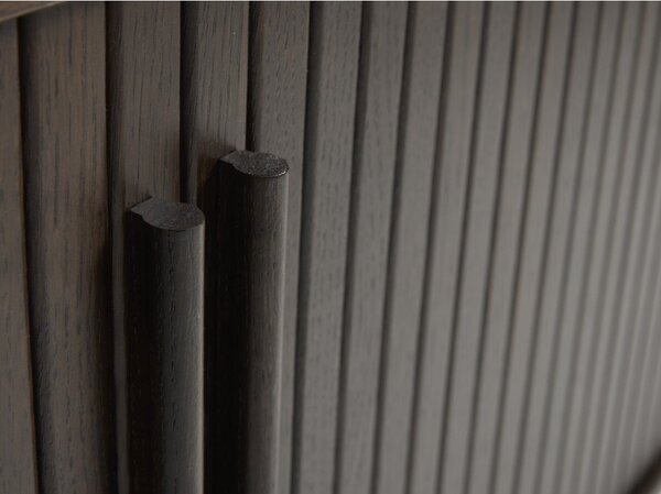 Маса за телевизор с керамичен плот в тъмно естествен цвят 180x50x40 cm Enna – Unique Furniture
