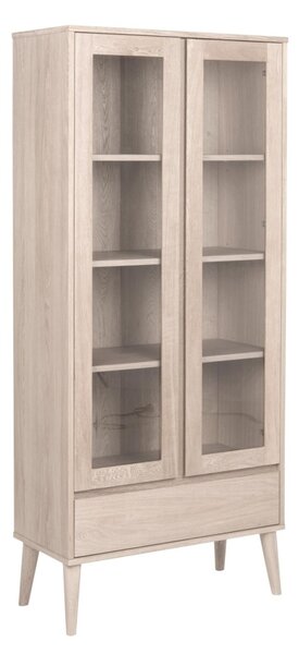 Dulap cu vitrina Nagano, Alb, 178x80x37 cm