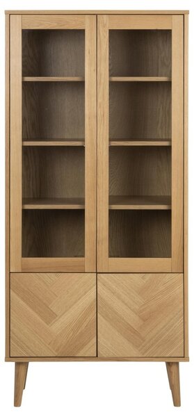 Dulap cu vitrina Nagano, Natural, 178x80x37 cm