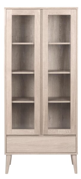 Dulap cu vitrina Nagano, Alb, 178x80x37 cm