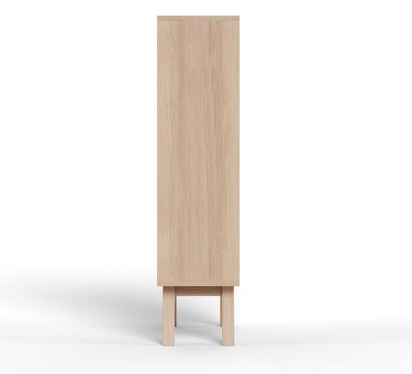 Dulap cu vitrina A-Line, Alb, 145x72x36 cm