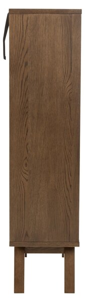 Dulap cu vitrina A-Line, Gri, 145x72x36 cm